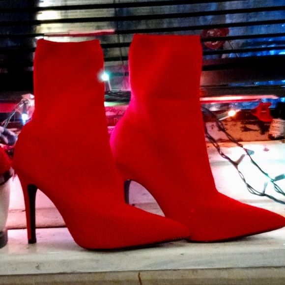 Womans Slip On Ankle Booties with 4.5inch 👠 👠's - Picture 1 of 8